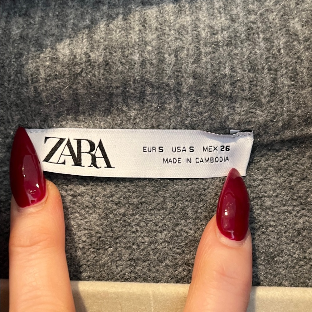 Zara Charcoal Knit Top